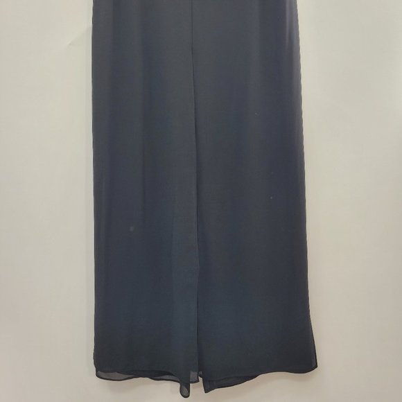 R&M Richards Black Sheer Maxi Pants Skirt - Picture 7 of 7